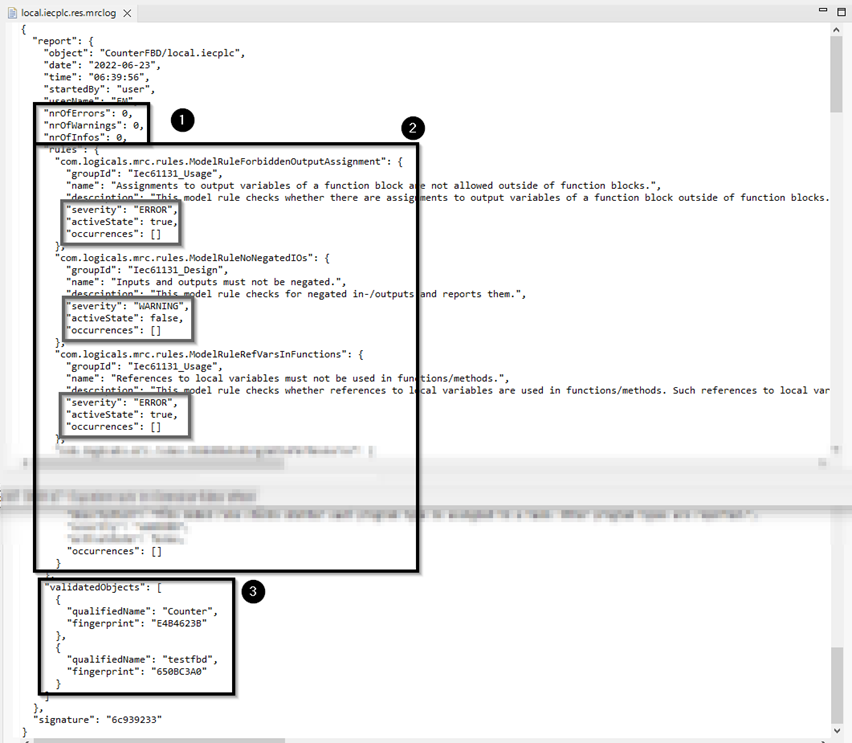 Example for MRC-report